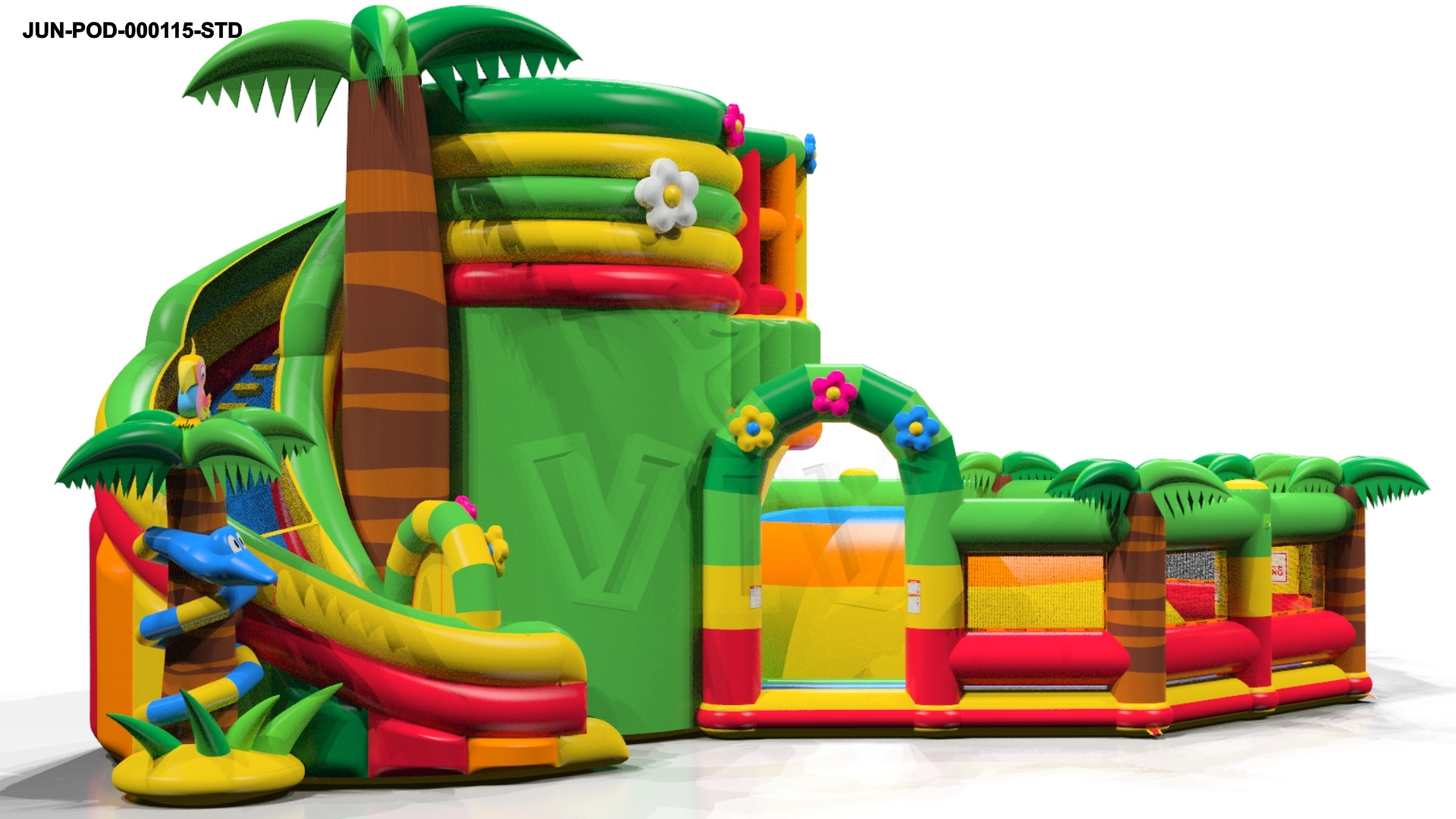 Tower Jump Jungle De Luxe commercial inflatable action game