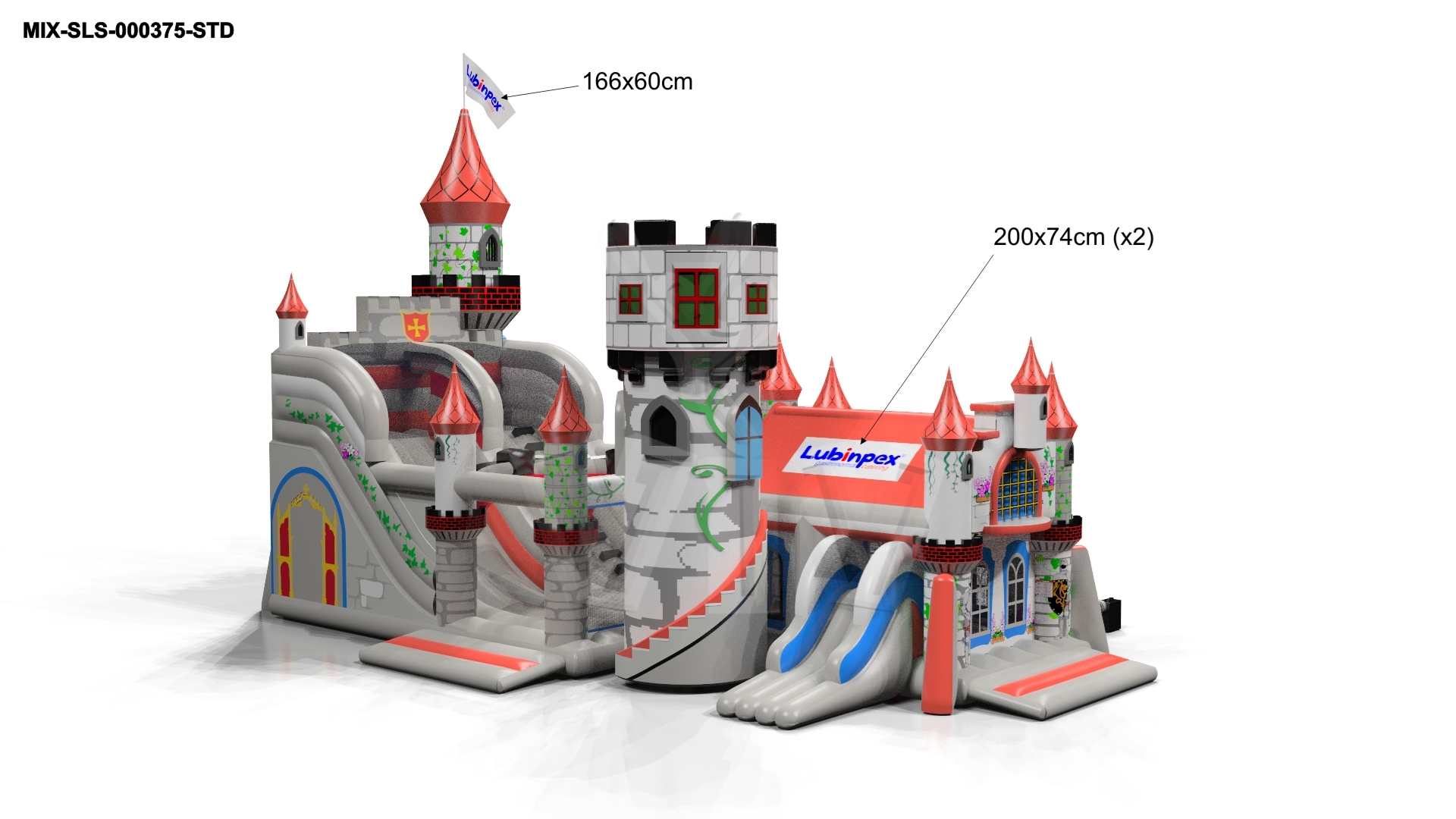 Slide Castle commercial inflatable active center