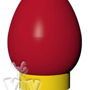 Balloon `hard boiled egg` with wide base 5 m commercial promotional inflatable balloon