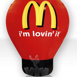 Balloon with gondola without narrowing 4 m McDonald commercial promotional inflatable balloon