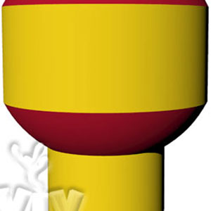 Balloon with narrow base for digital overprint 10 m commercial promotional inflatable balloon