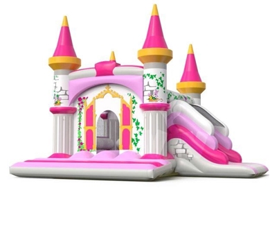 Castle with Slide roofed inflatable bounce