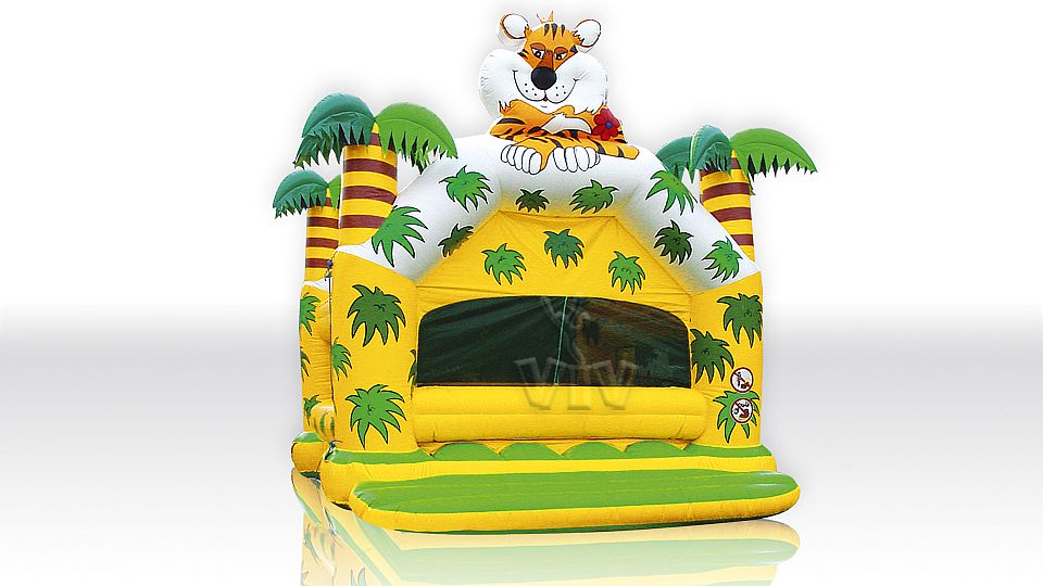 Jungle pool - with roof & palms & figure 6 x 5 (balls sold separately) commercial inflatable bounce