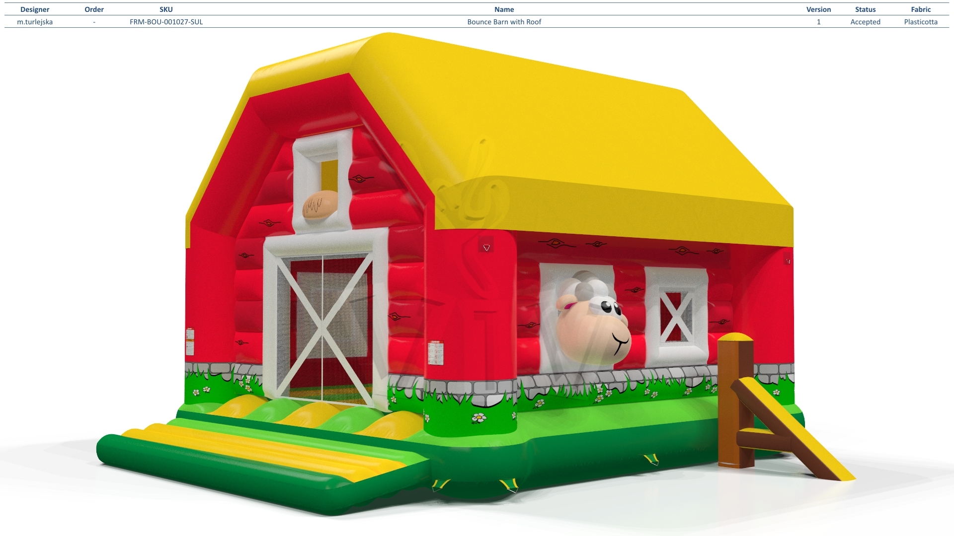 Bounce Barn with roof commercial inflatable bounce
