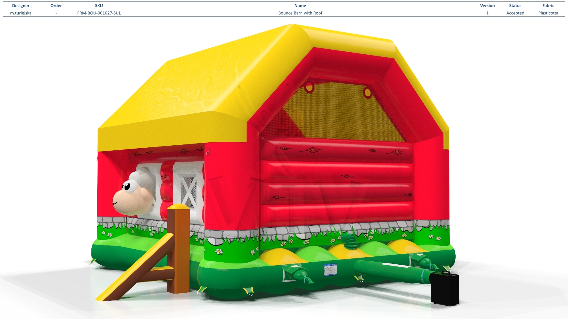 Bounce Barn with roof commercial inflatable bounce