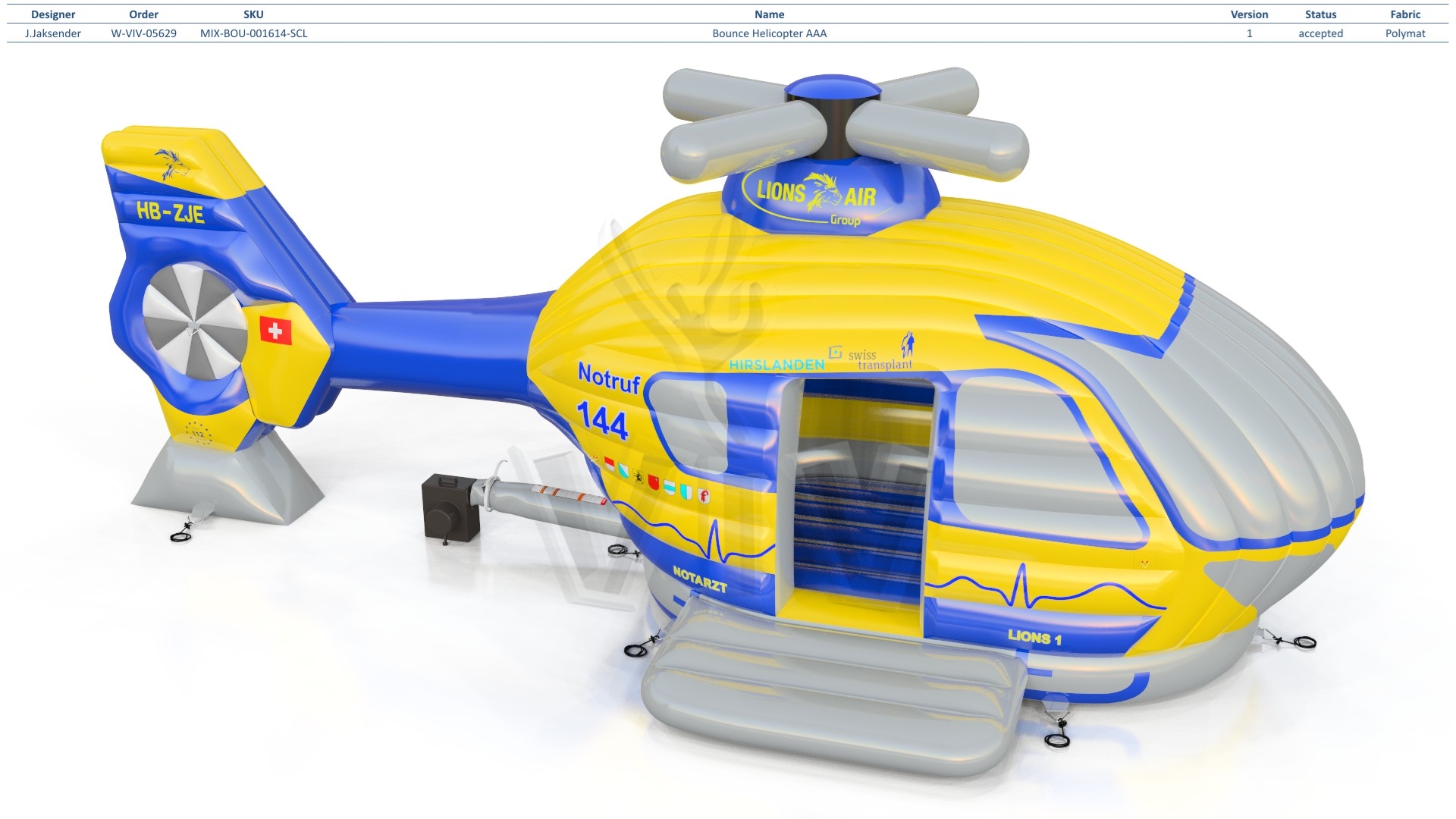 Bounce Helicopter AAA commercial inflatable bounce