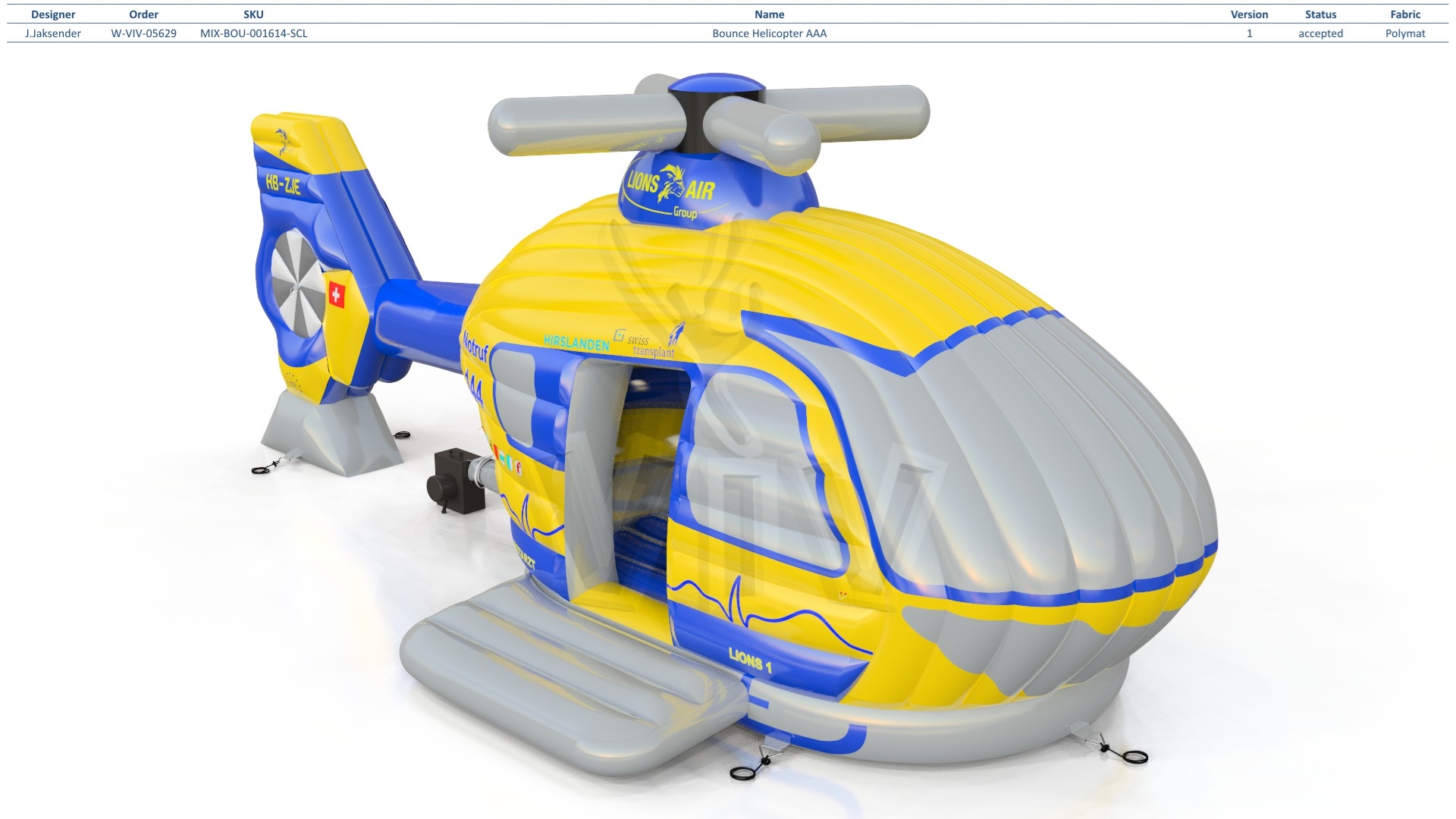 Bounce Helicopter AAA commercial inflatable bounce