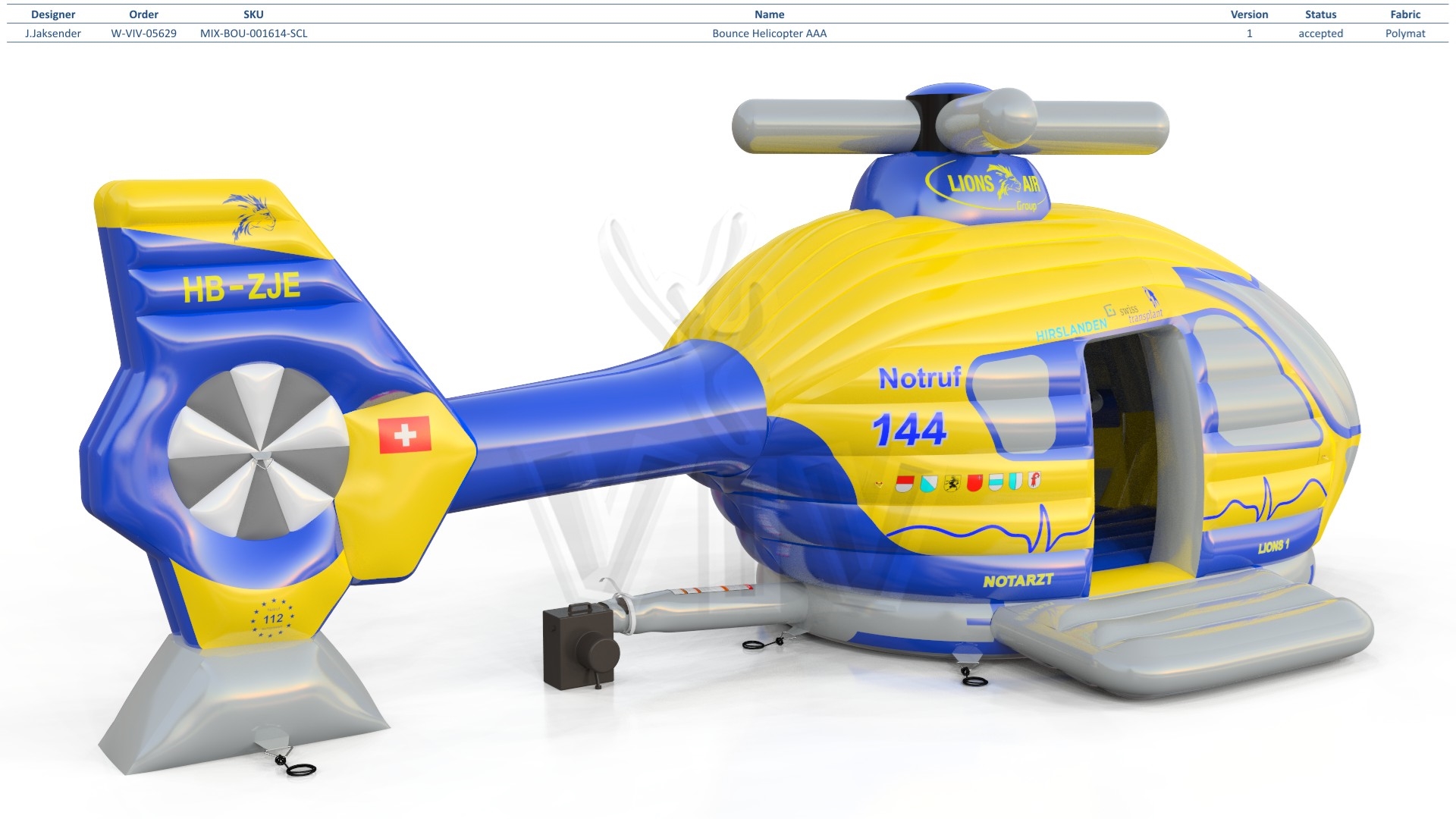 Bounce Helicopter AAA commercial inflatable bounce
