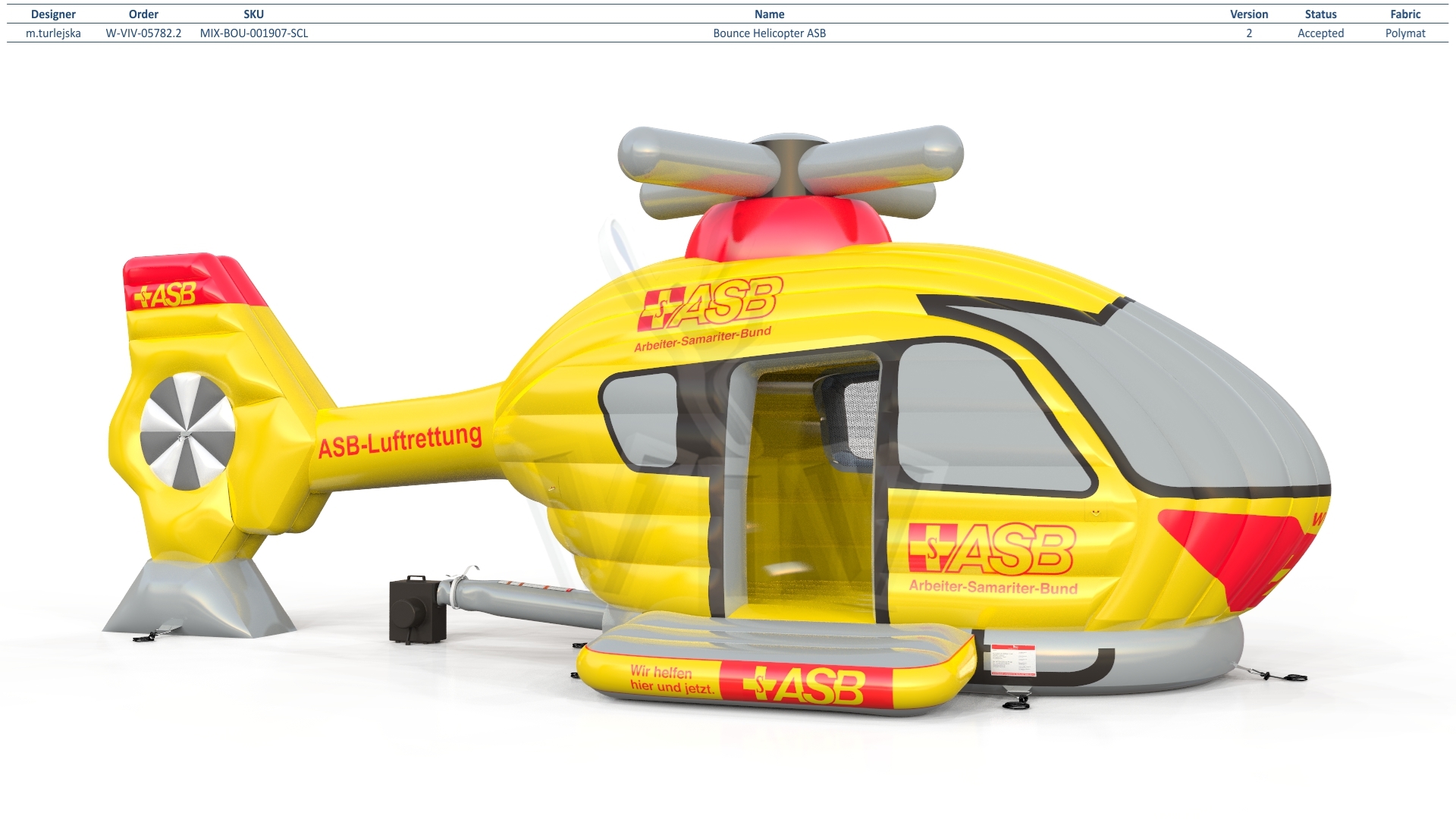Bounce Helicopter ASB commercial inflatable bounce