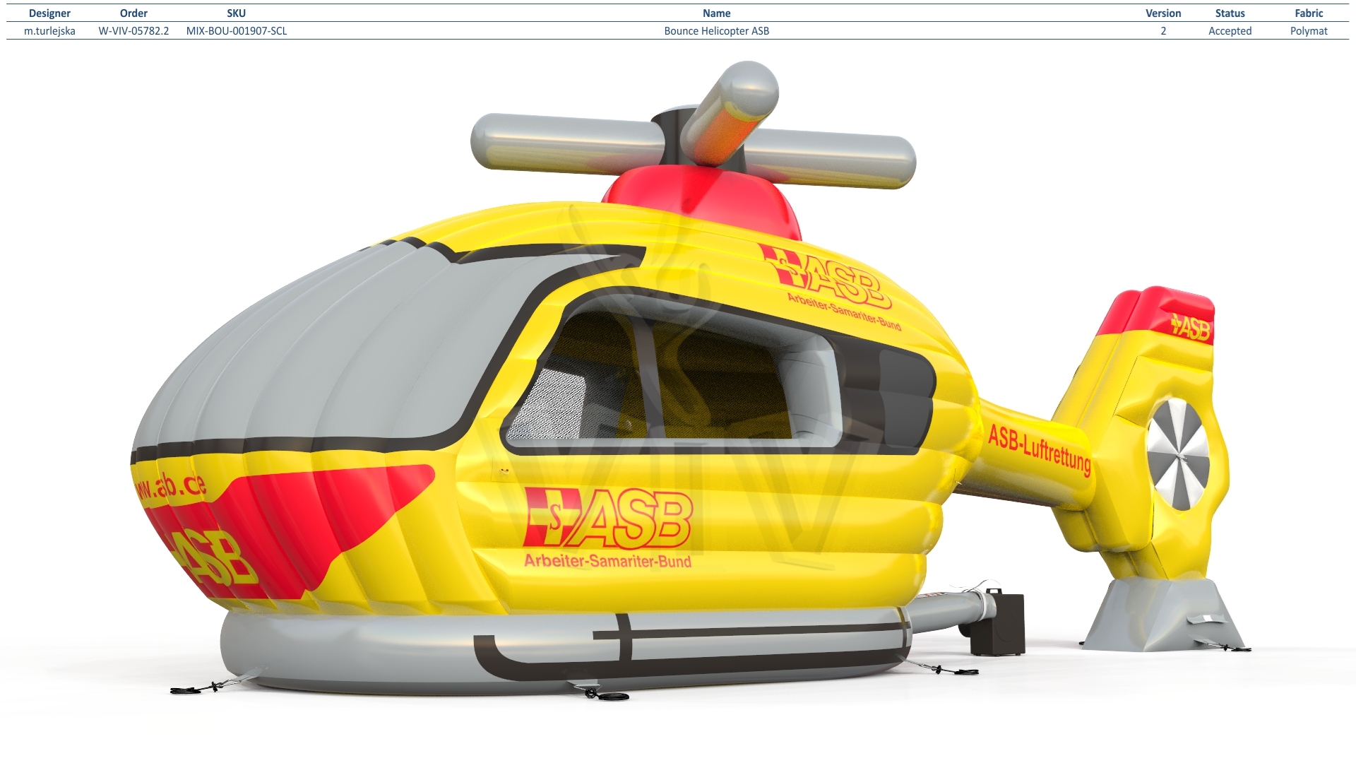 Bounce Helicopter ASB commercial inflatable bounce