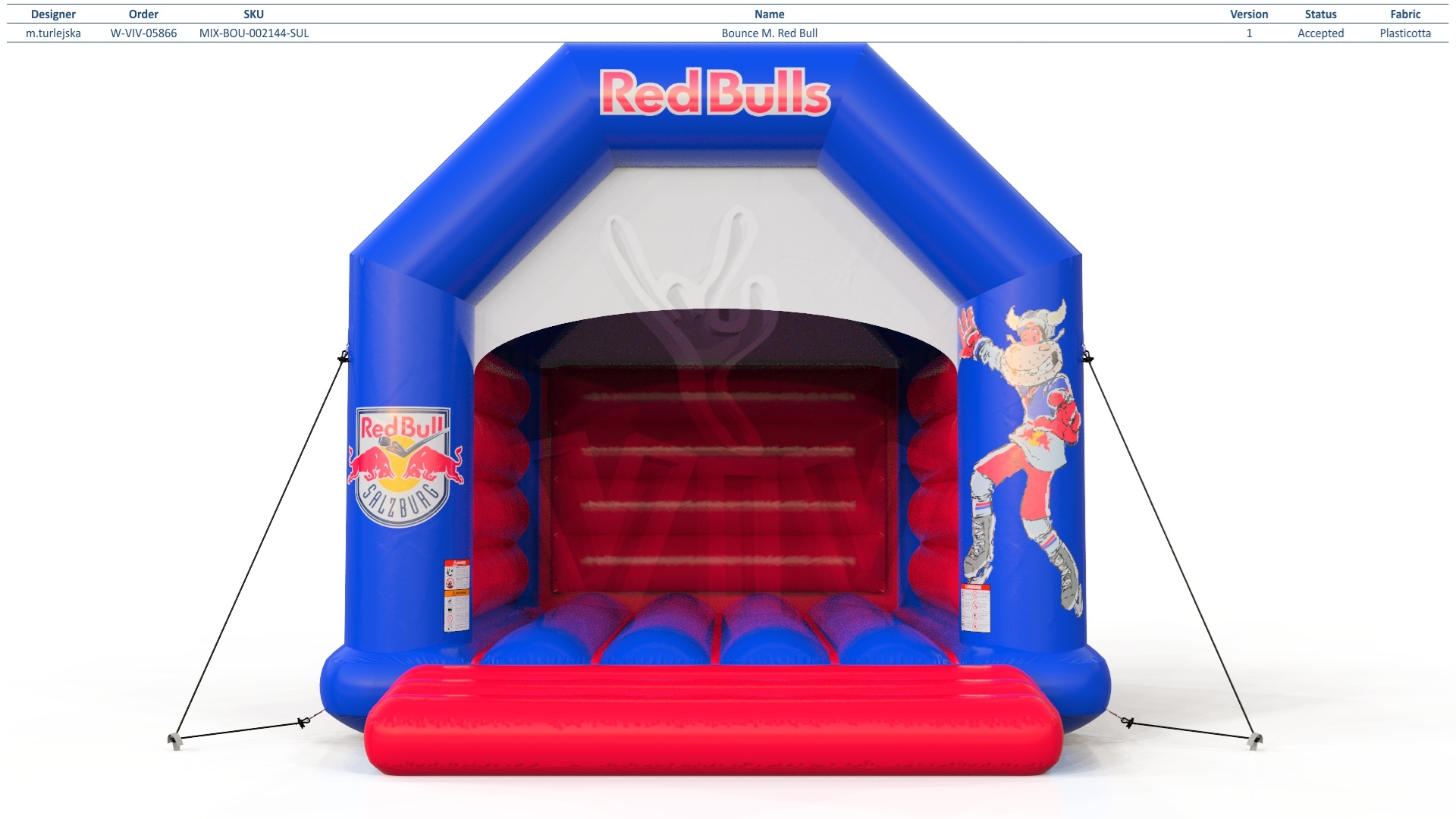 Bounce M Red Bull commercial inflatable bounce