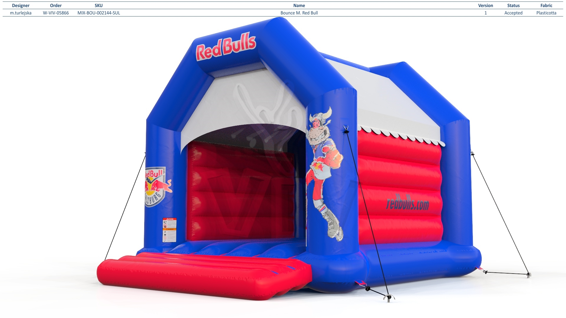 Bounce M Red Bull commercial inflatable bounce