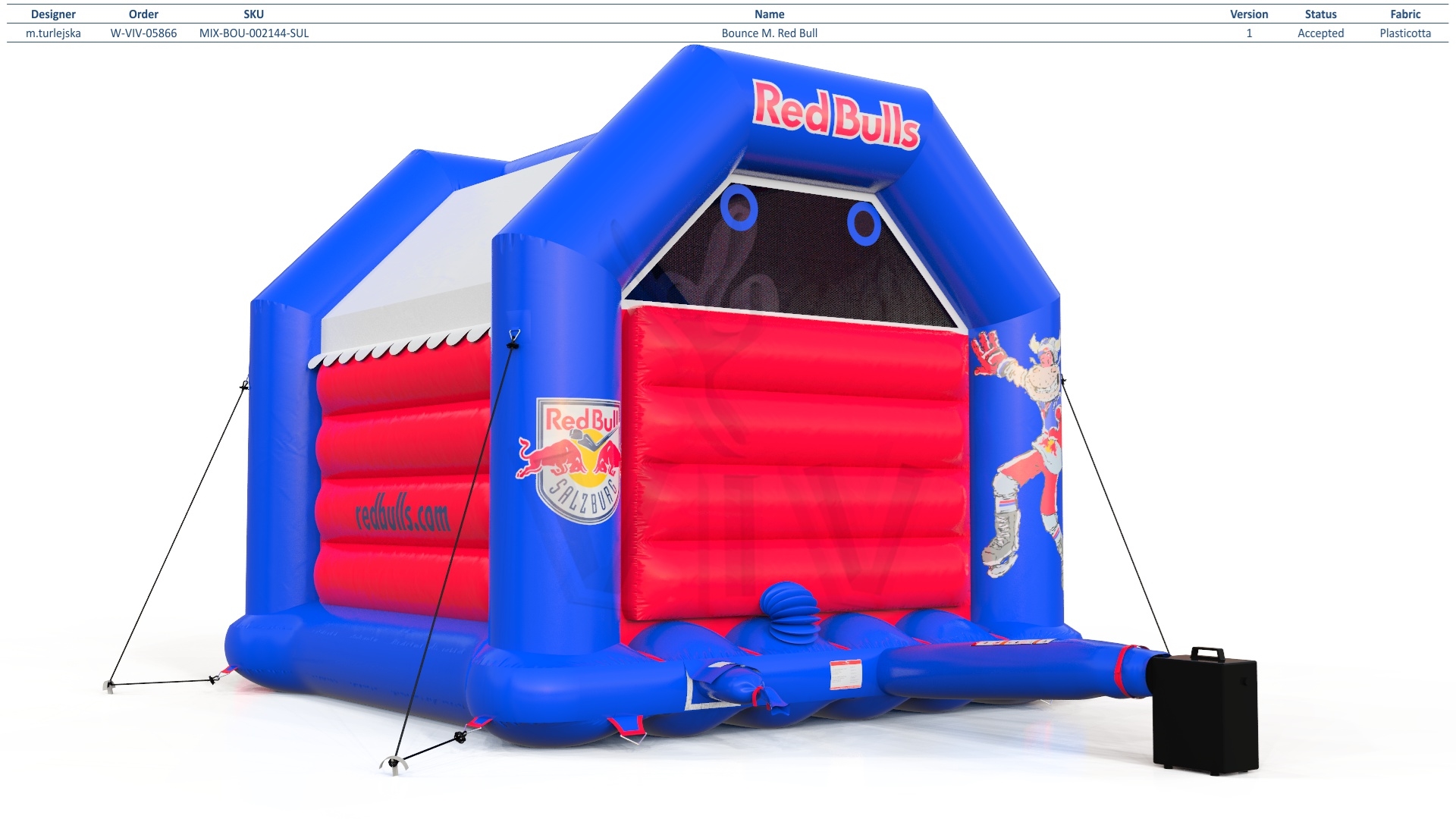 Bounce M Red Bull commercial inflatable bounce