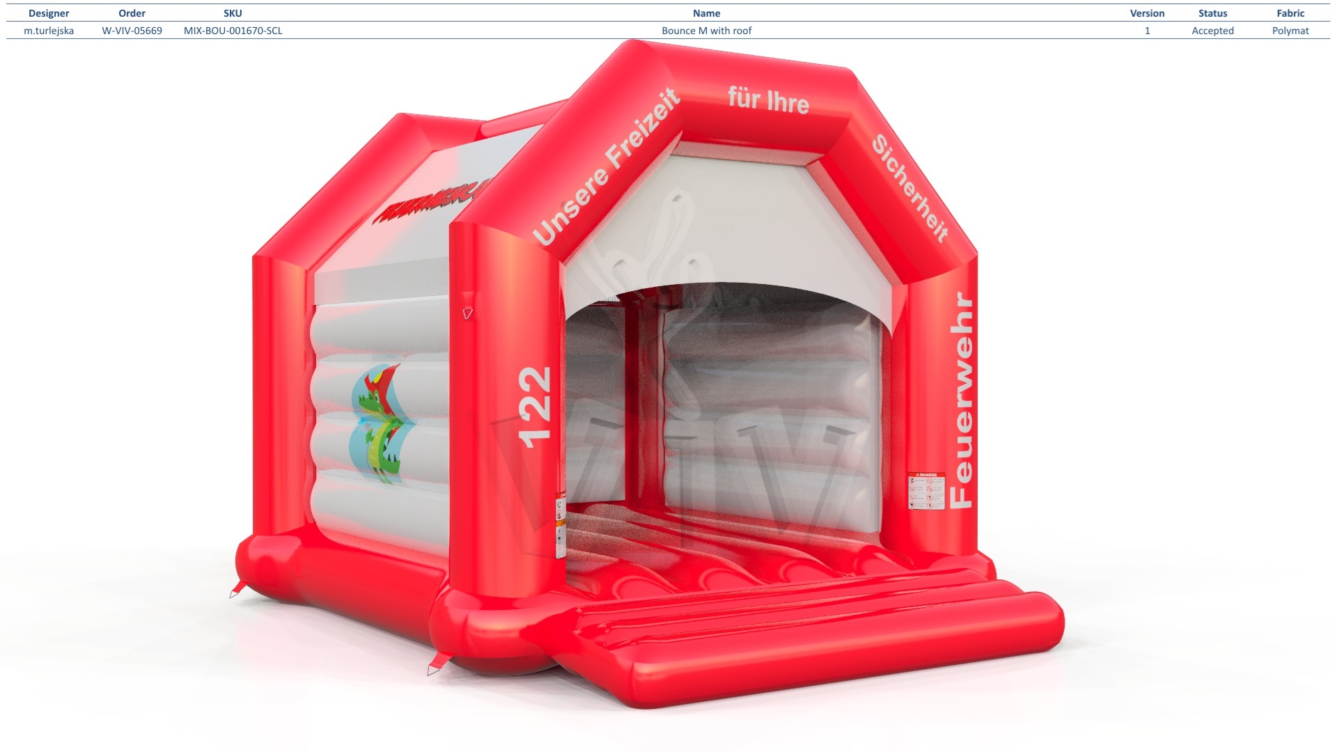 Bounce M with roof commercial inflatable bounce