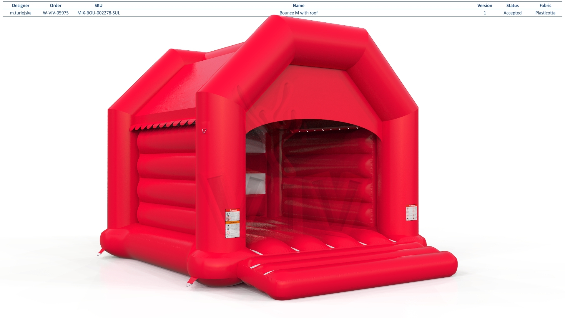 Bounce M with roof commercial inflatable bounce