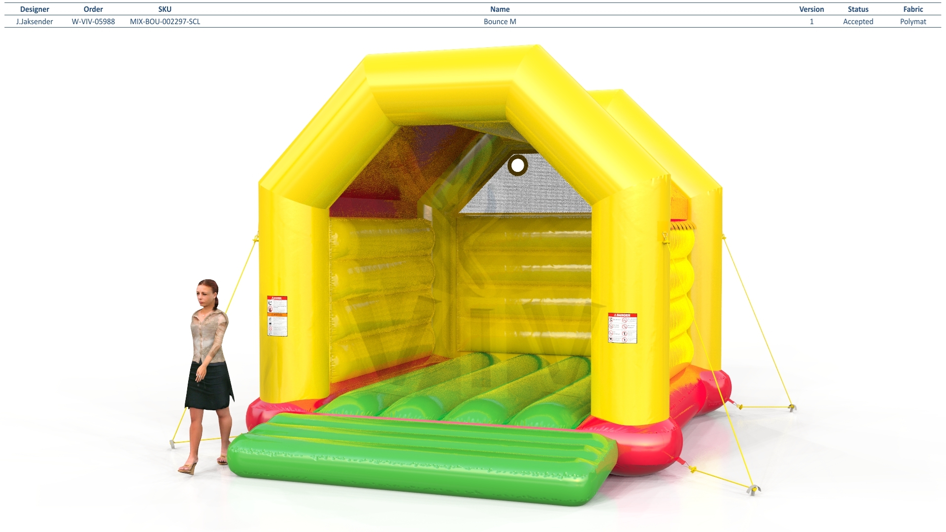 Bounce M with roof commercial inflatable bounce