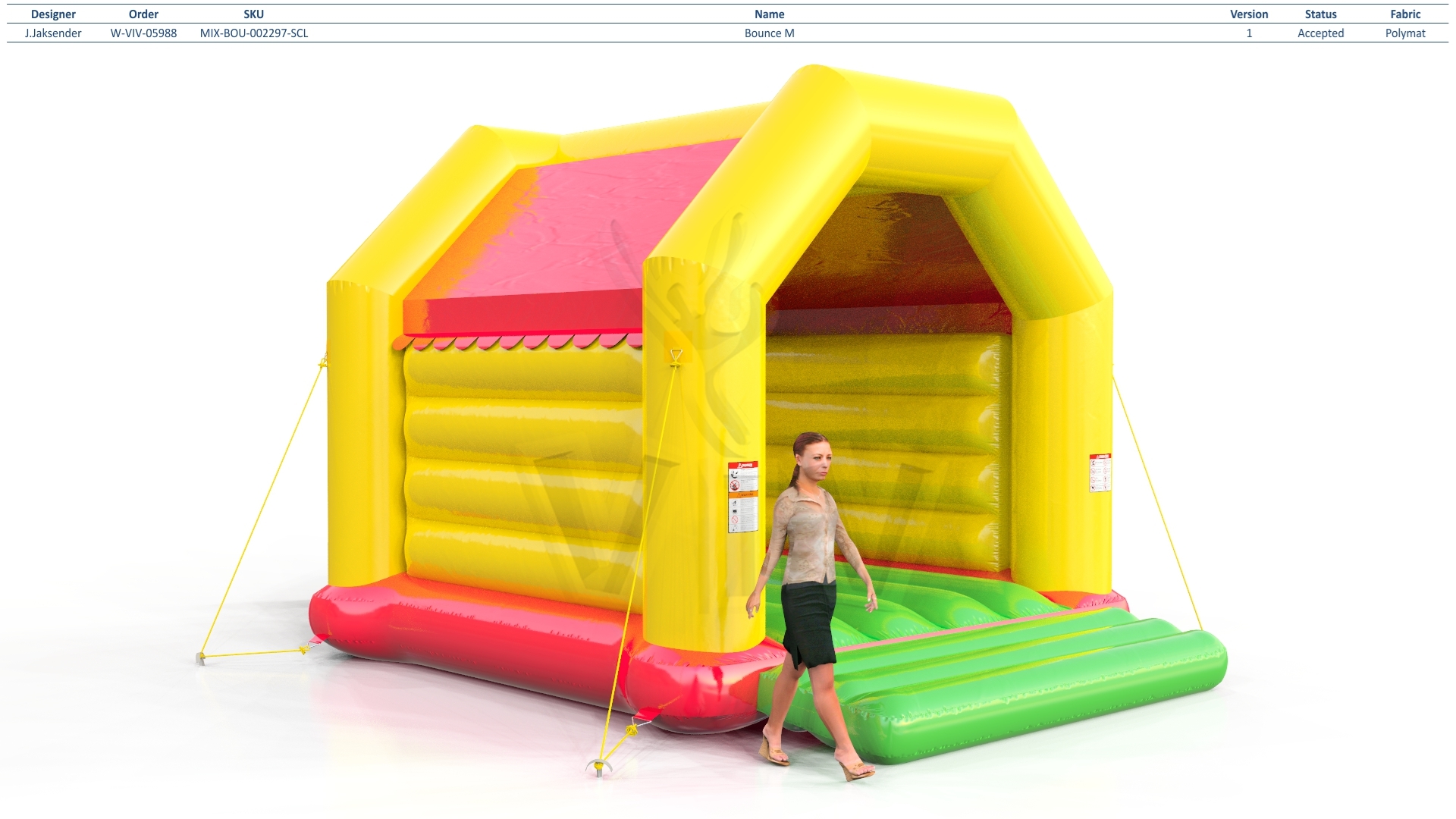 Bounce M with roof commercial inflatable bounce