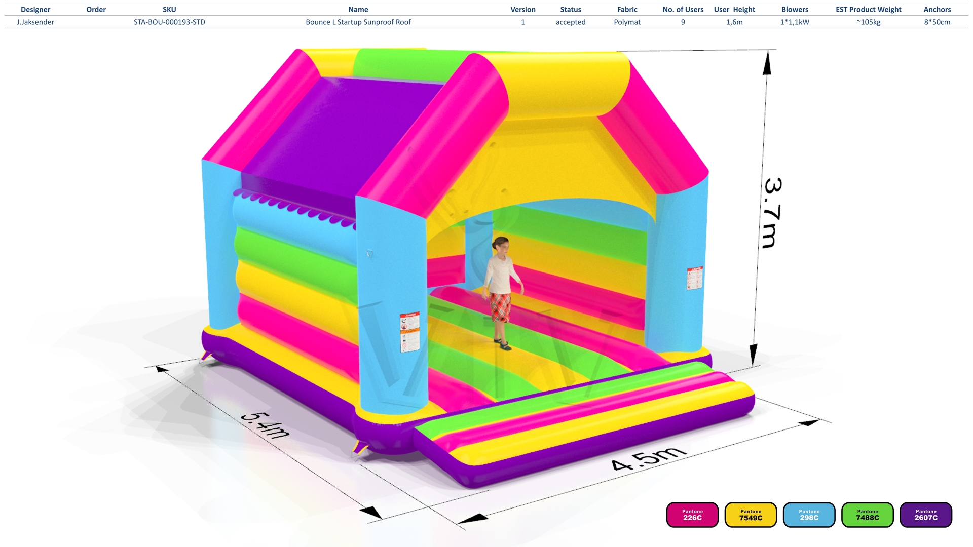 Bounce Startup L (sunproof roof) commercial inflatable bounce