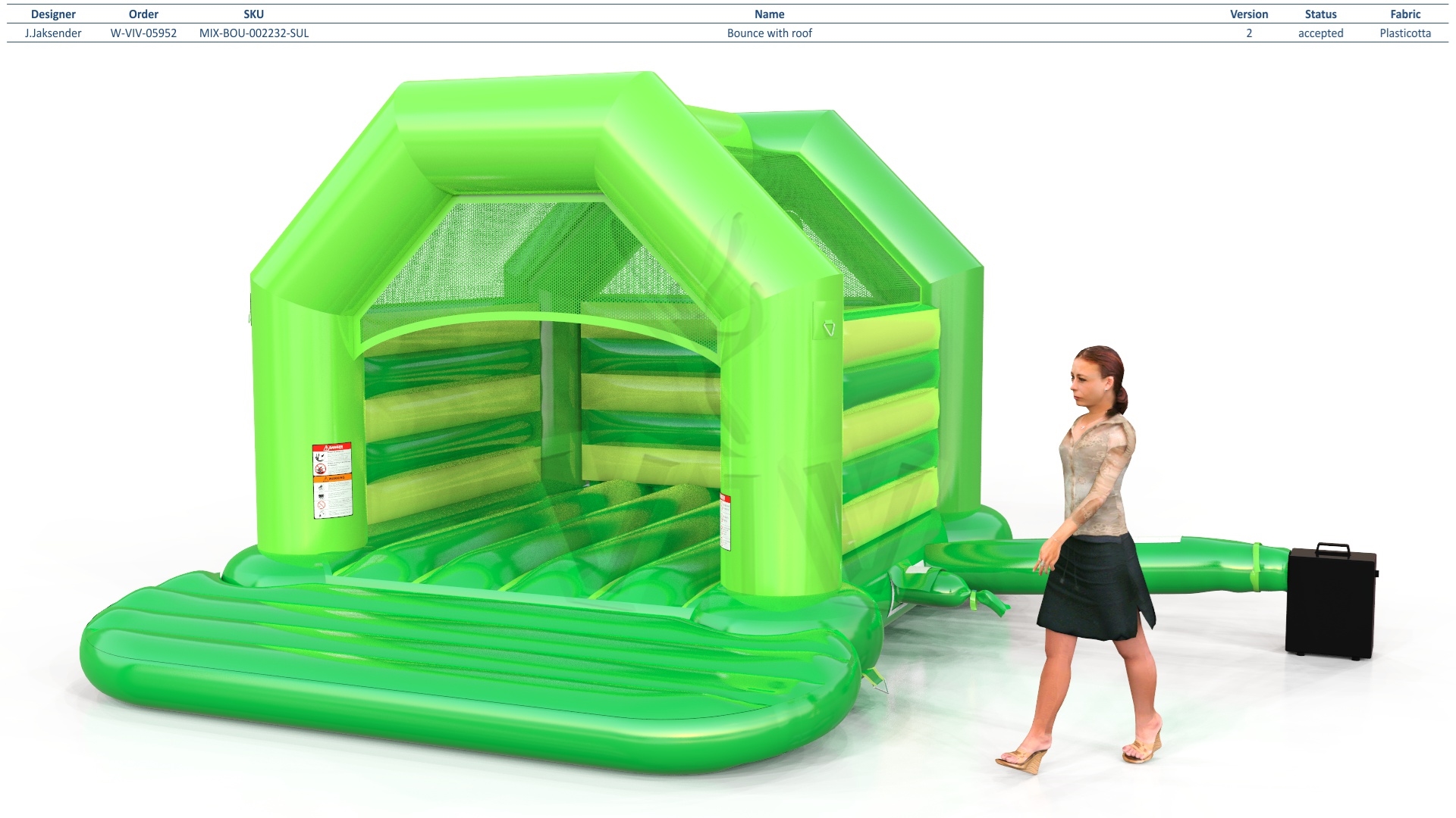 Bounce with roof commercial inflatable bounce