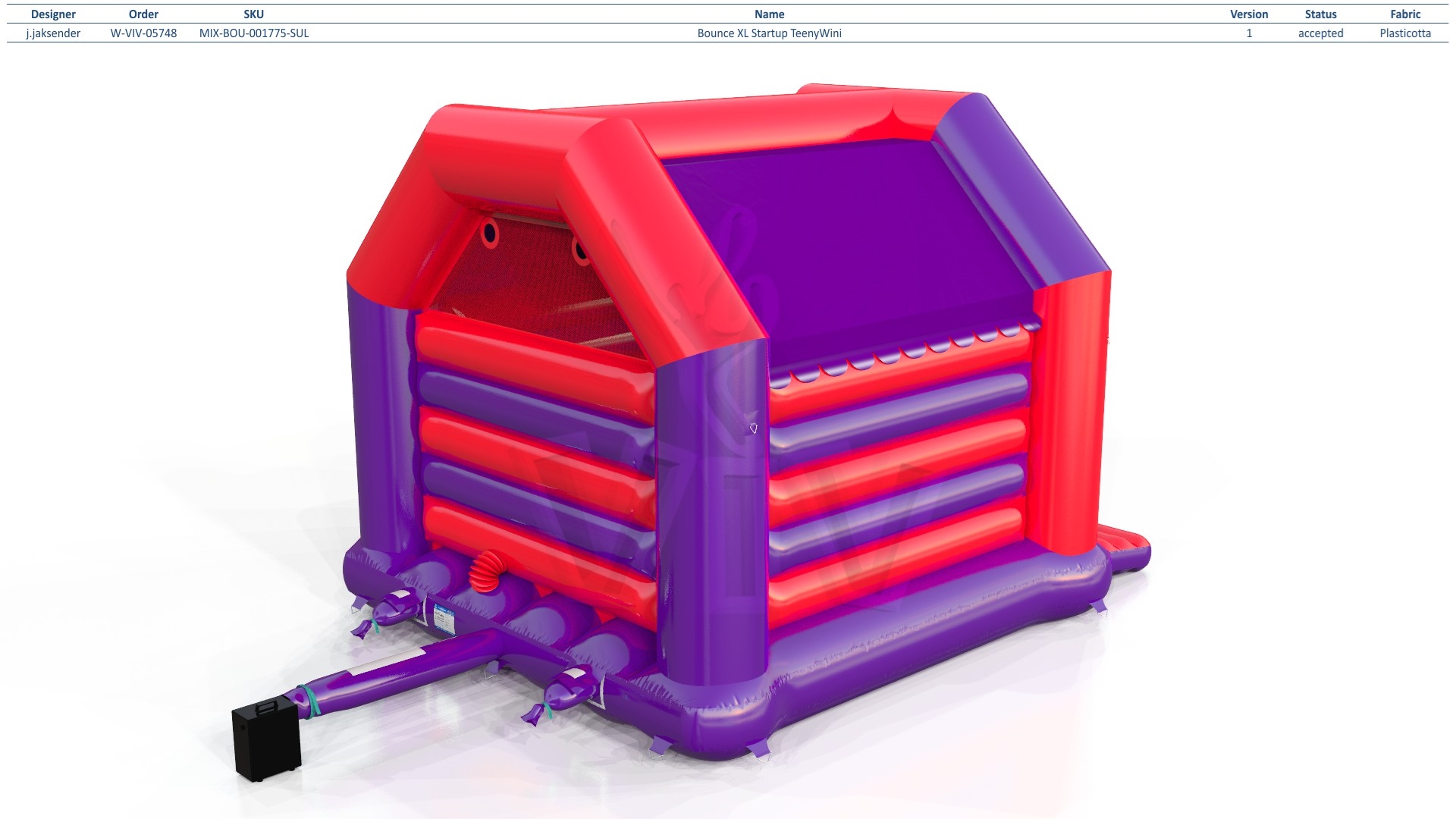 Bounce XL with roof commercial inflatable bounce