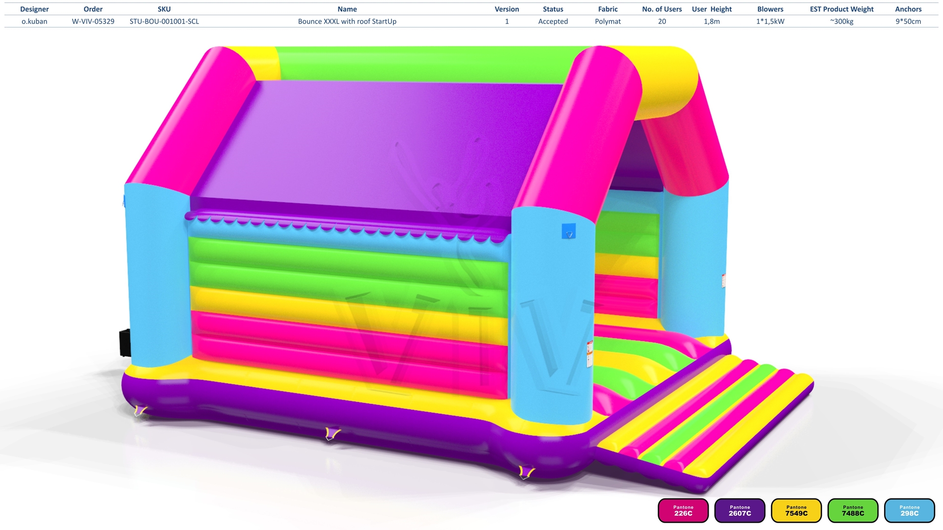 Bounce XXXL with roof Startup commercial inflatable bounce