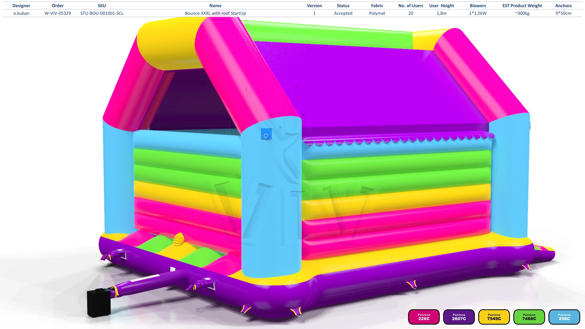 Bounce XXXL with roof Startup commercial inflatable bounce