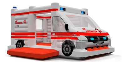 Ambulance without roof open-top inflatable bounce