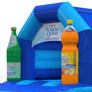 Blue bounce 4,2 x 5,2 m commercial inflatable bounce
