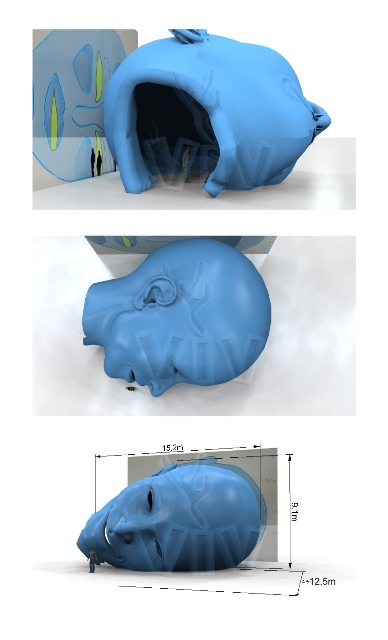 Bounce Head 15,2 x 12,5 x 9,1 m commercial inflatable bounce