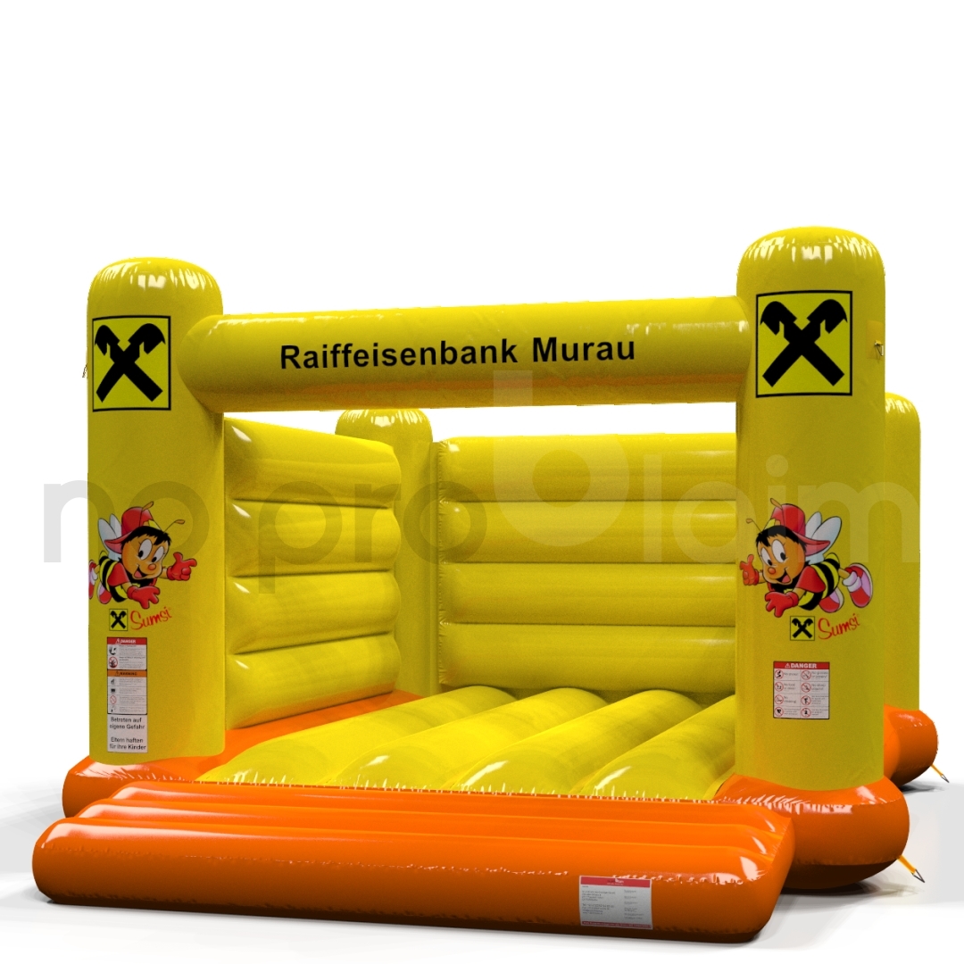 Bounce M Raiffeisen Murau Sumsi commercial inflatable bounce