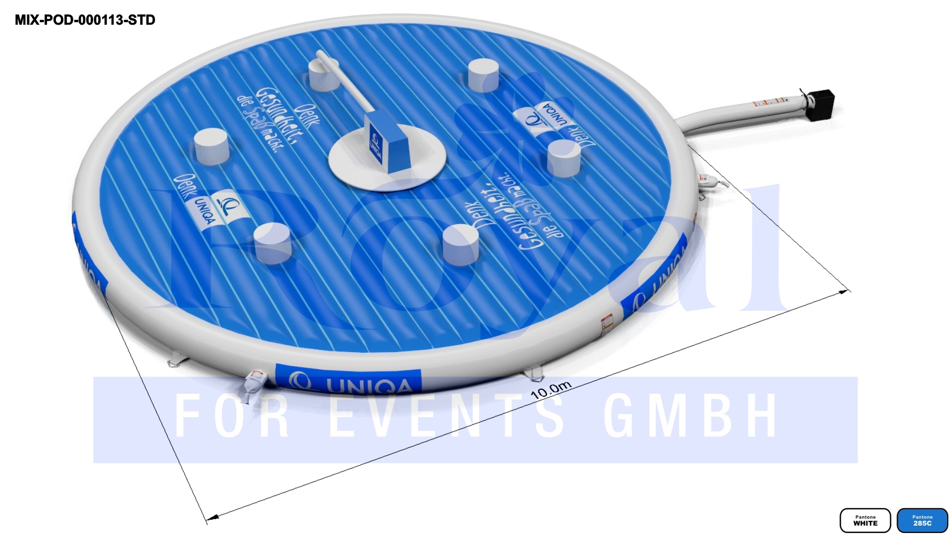 Air cushion for Broom Uniqa v1 commercial mechanical broom attraction