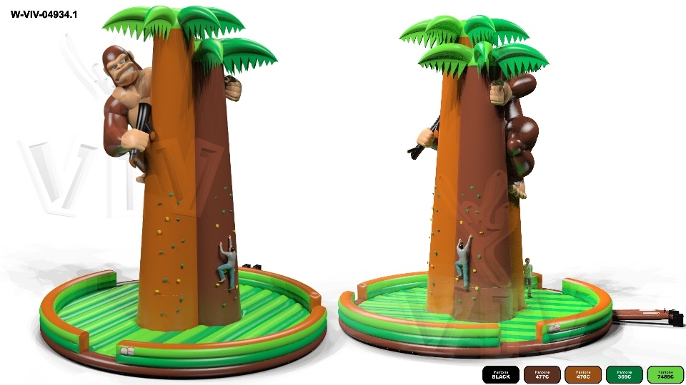 Climbing mountain King Kong 11,0 x 11,0 x 12,0 m commercial custom inflatable