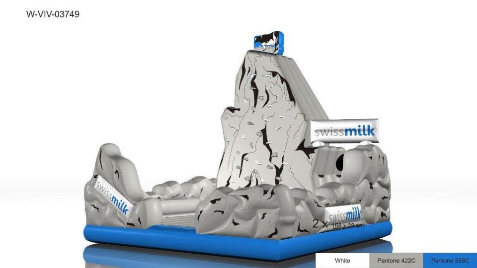 Climbing mountain with cow commercial custom inflatable