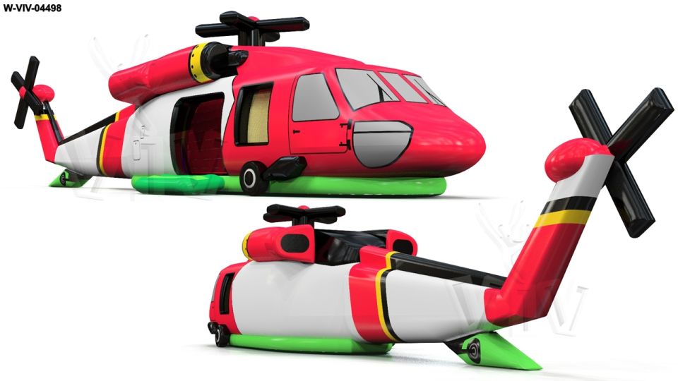 Helicopter with plating 21,6 x 4,9 x 4,5 m commercial custom inflatable