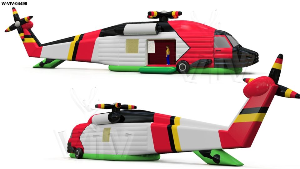 Helicopter without plating 21,6 x 4,9 x 4,5 m commercial custom inflatable
