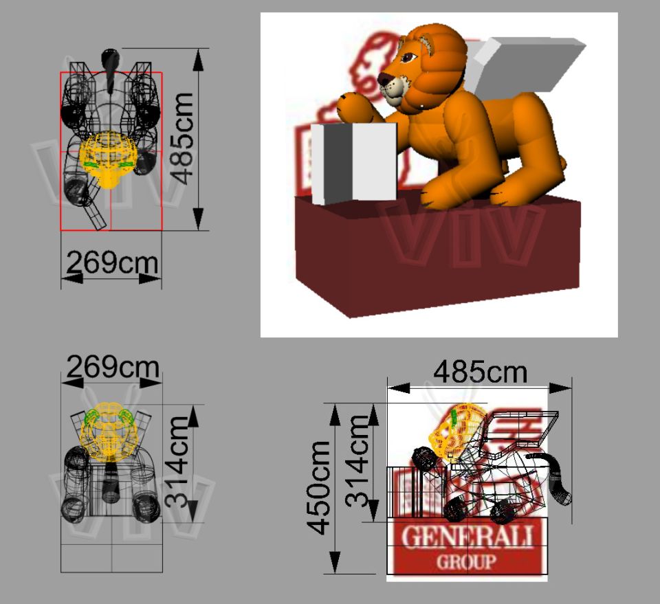 Inflatable Generali logo commercial custom inflatable