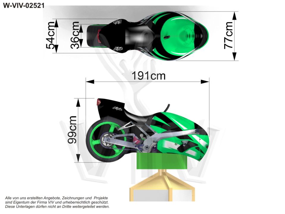 Motorcycle figure Profiride commercial custom inflatable