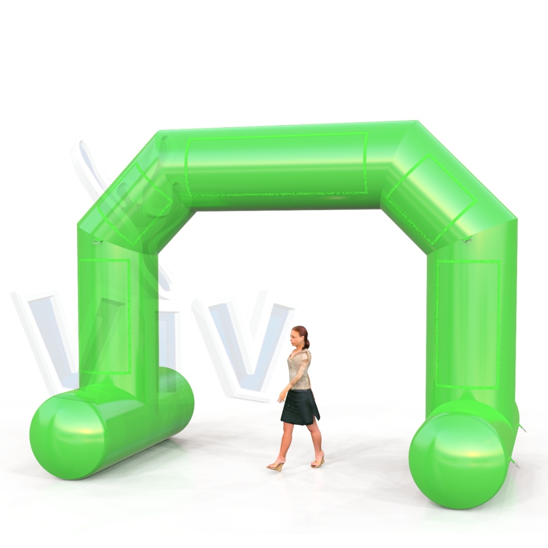 Diagonal self - standing gate 5 m commercial promotional inflatable gate