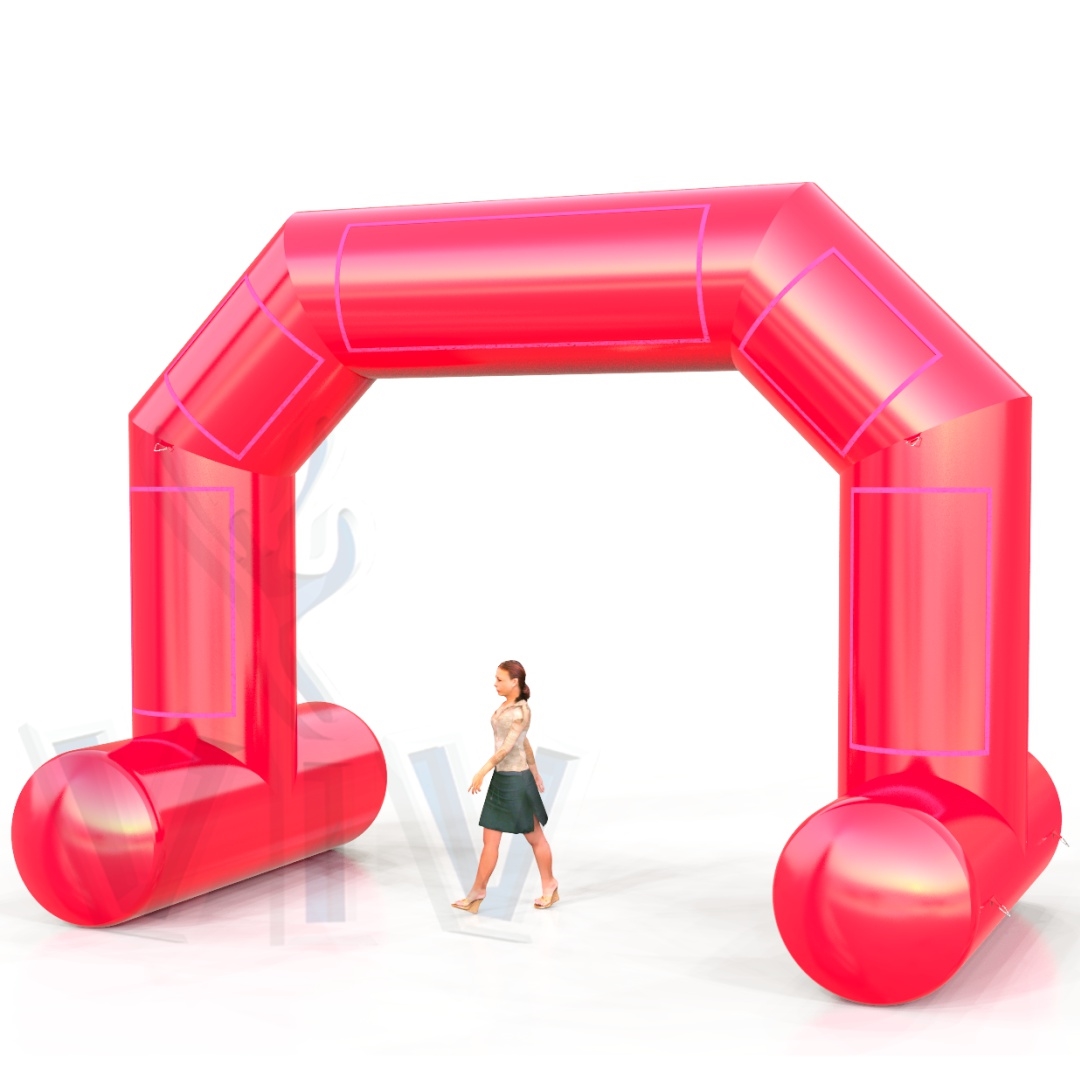 Diagonal self - standing gate 6 m commercial promotional inflatable gate