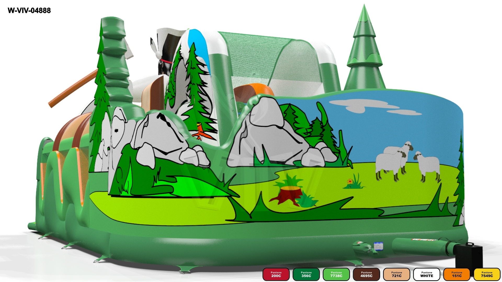 Birgand's Adrenaline commercial inflatable obstacle course