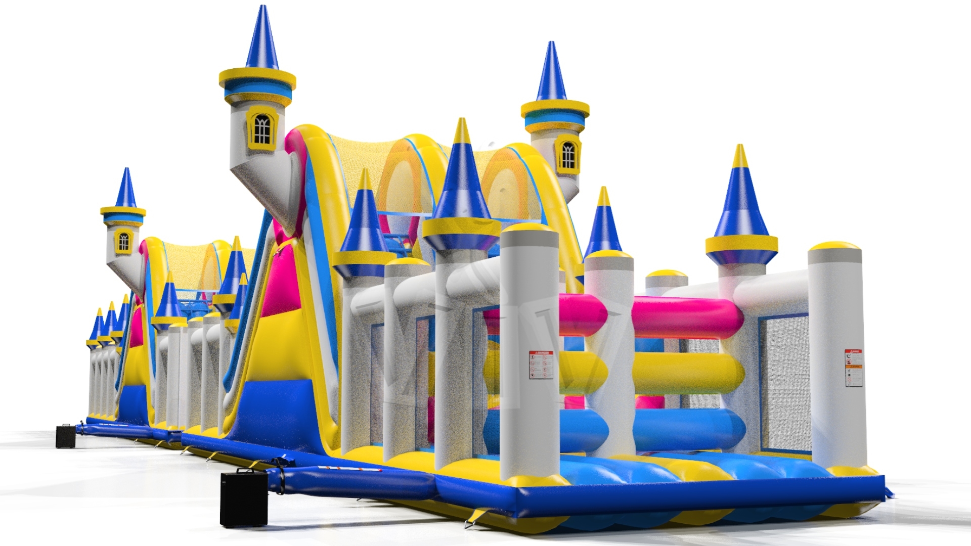 Castle Obstacle Course commercial inflatable obstacle course