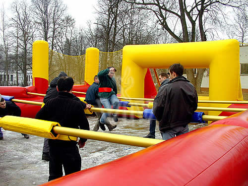 Water soccer playing fields inflatable product photo