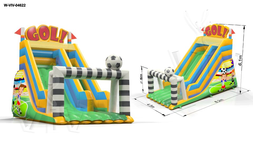 Slide Football with ball commercial inflatable playing field