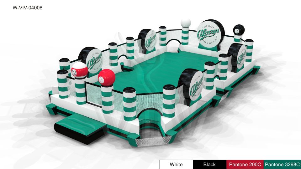Soccer field with floor 7,9 x 4,4 m commercial inflatable playing field