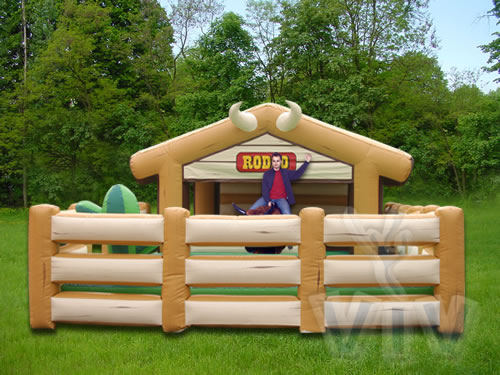 Rodeo bull with tent mechanical attraction product photo