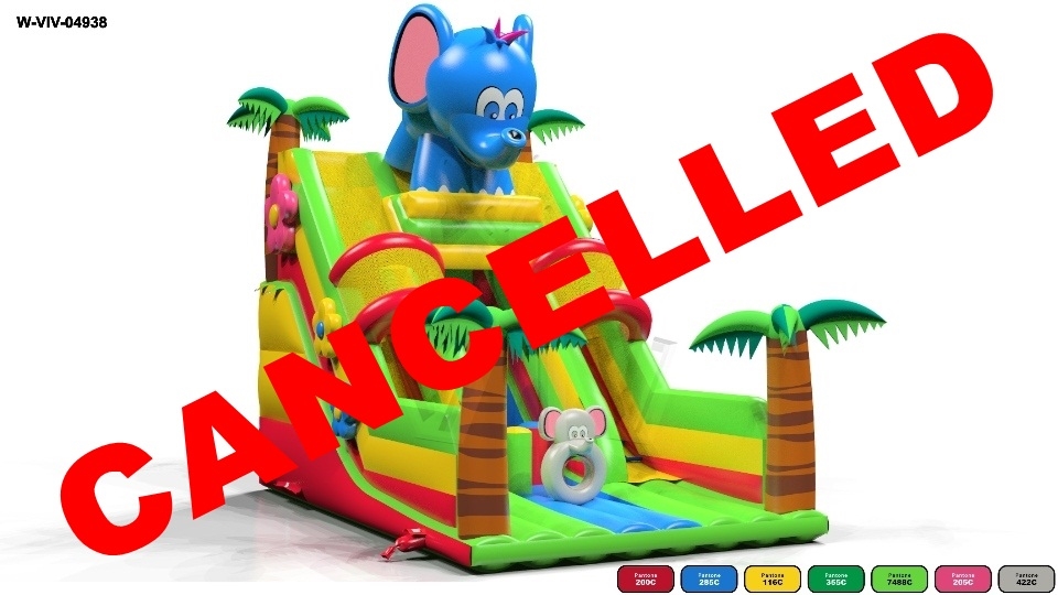 Slide Elephant 7,3 x 4,8 x 6,6 m commercial inflatable slide