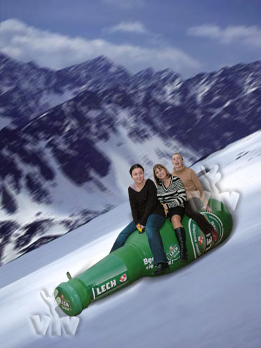 Bottle sledge softplay inflatable product photo
