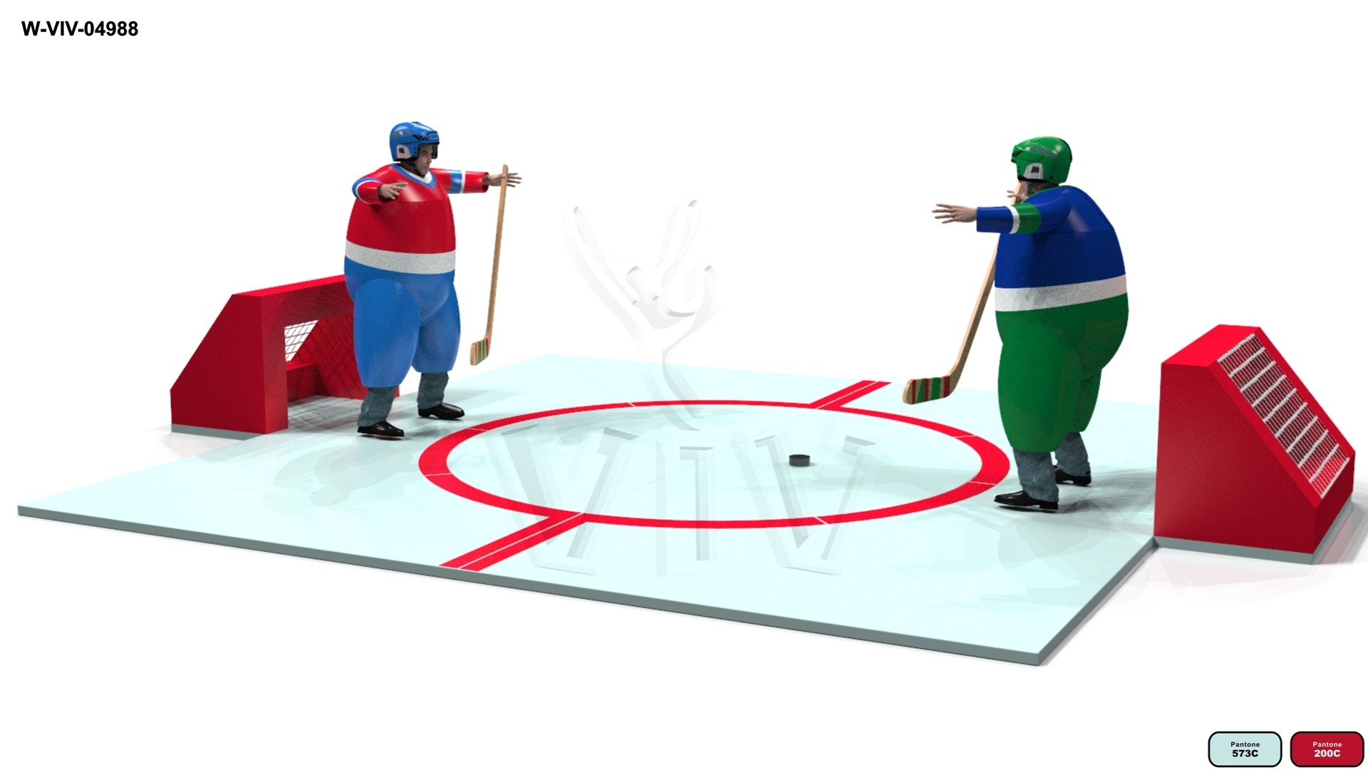 Sumo Hockey Players - Hockey Collection commercial inflatable softplay