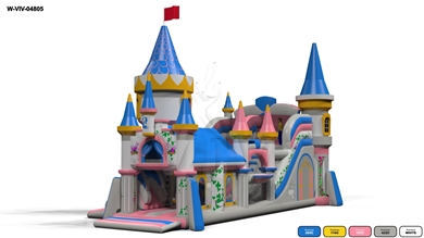 Slide with Active Center Aurora's Castle inflatable product