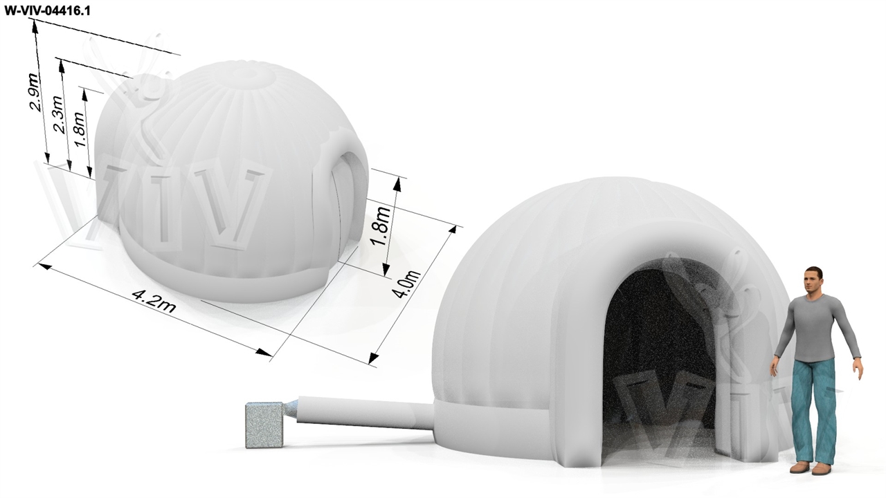 Tent Igloo 4,2 x 4 x 2,9 m commercial promotional inflatable tent